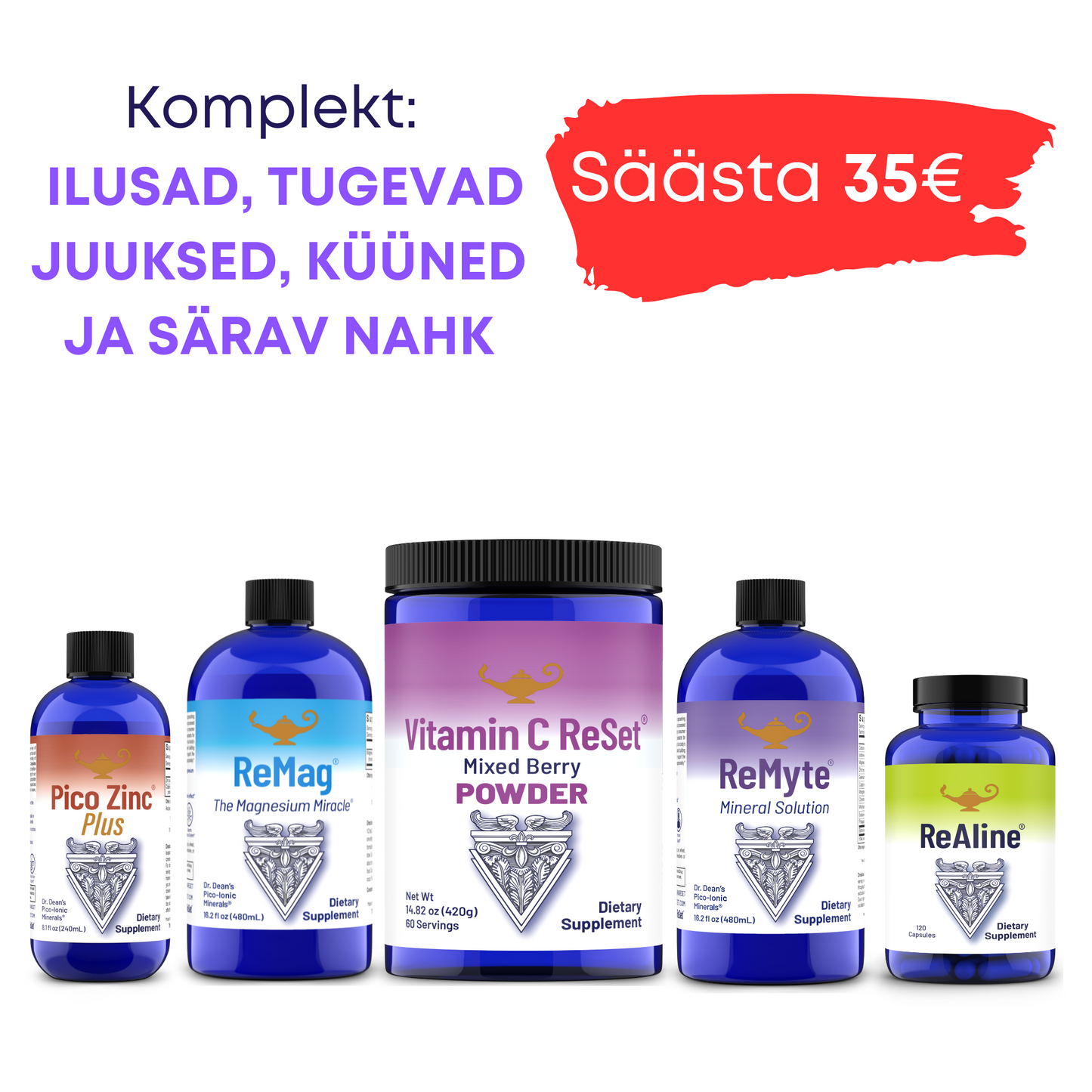 Komplekt: ILUSAD, TUGEVAD JUUKSED JA KÜÜNED!