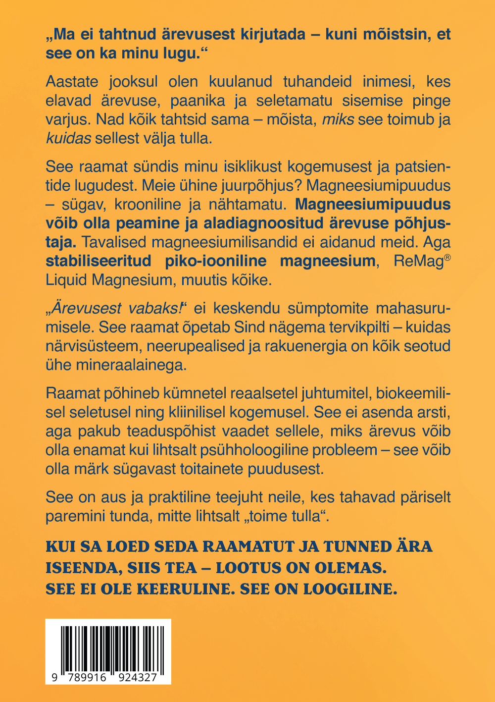 Raamat: „Ärevusest vabaks!“ - Carolyn Dean