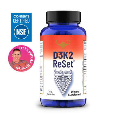 D3K2 ReSet® D-vitamiin koos K-vitamiiniga, 60 kapslit