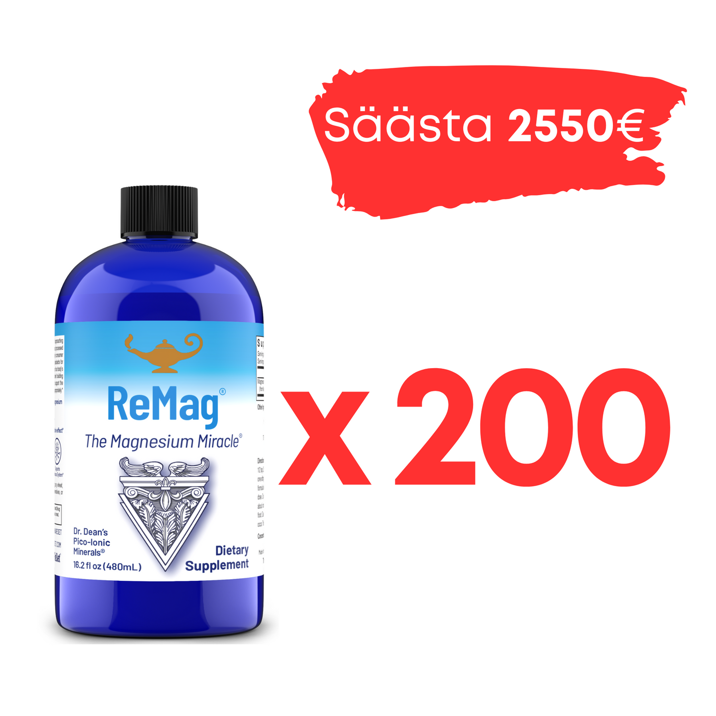 200 x ReMag® Liquid Magnesium, 480ml (toidulisand magneesiumiga)