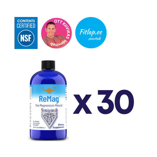 30 x ReMag® Liquid Magnesium, 480ml (toidulisand magneesiumiga)