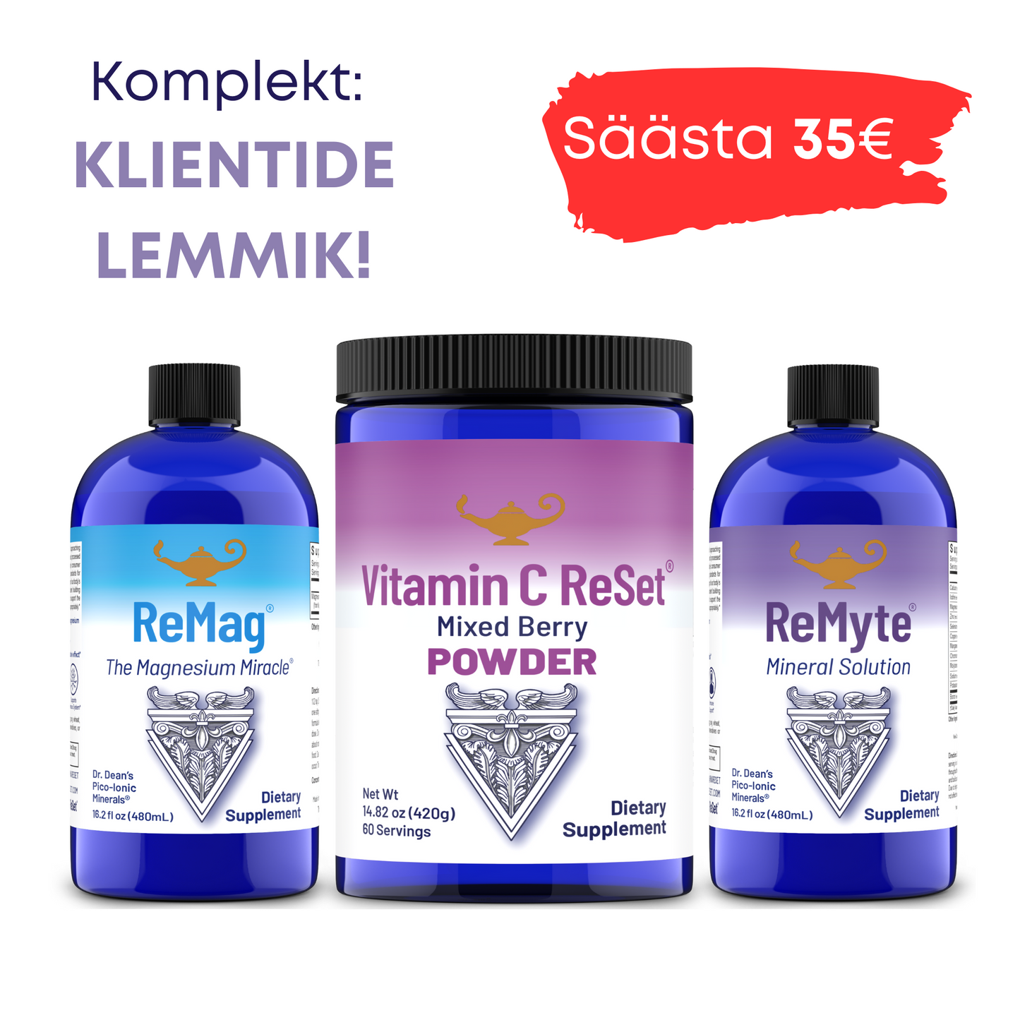 ReMag® 480ml + ReMyte® 480ml + Vitamin C Reset® 420g