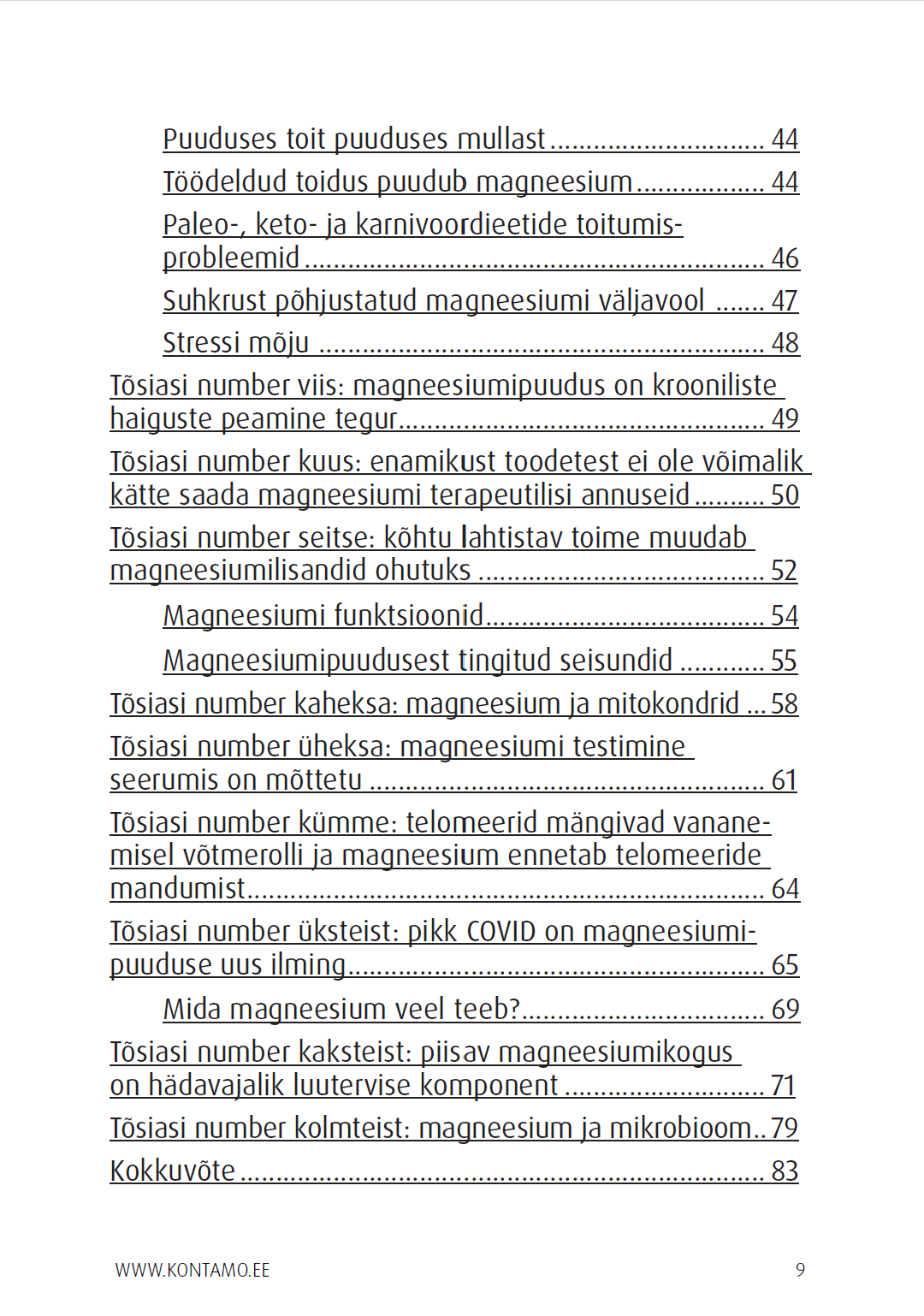 E-Raamat: „MAGNEESIUM - täieliku tervise puuduv lüli“- Carolyn Dean