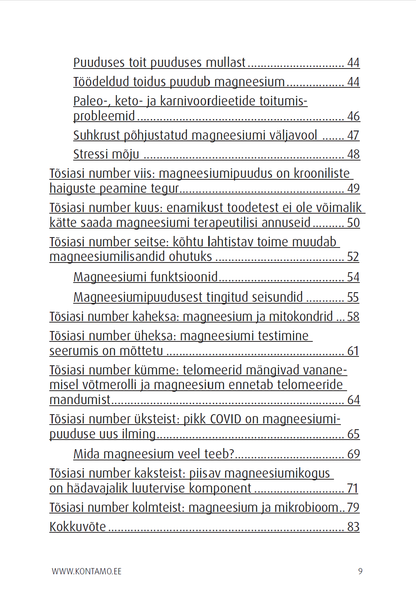 E-Raamat: „MAGNEESIUM - täieliku tervise puuduv lüli“- Carolyn Dean
