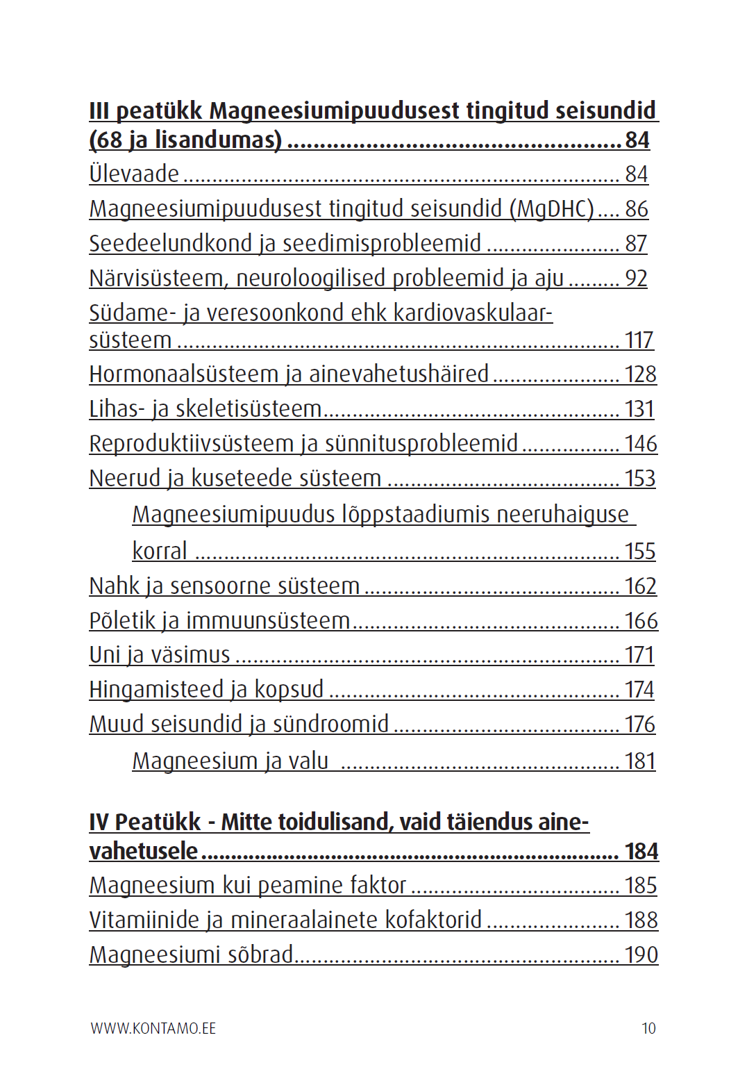 E-Raamat: „MAGNEESIUM - täieliku tervise puuduv lüli“- Carolyn Dean