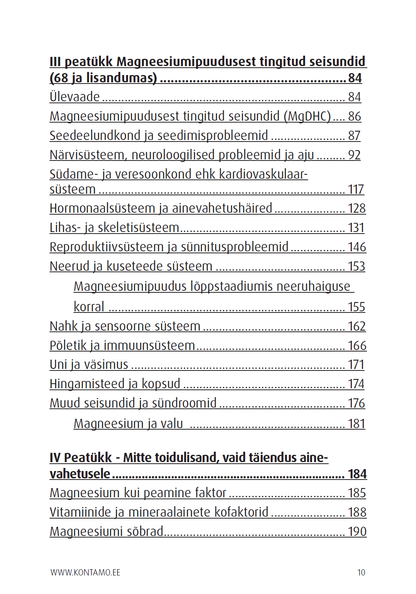 E-Raamat: „MAGNEESIUM - täieliku tervise puuduv lüli“- Carolyn Dean